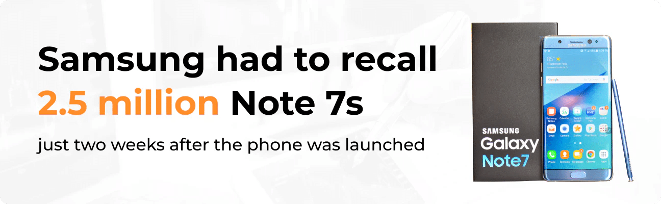 Samsung note 7s recall